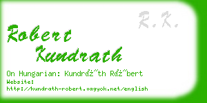 robert kundrath business card